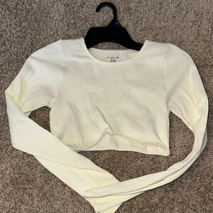 Women's Cream Long Sleeve Top